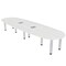 Skutchi Designs 45 in W, 144 in L, 29 in H, Engineered Wood Top, White H-BOVL-46143PT-WC-EL - alternate 1